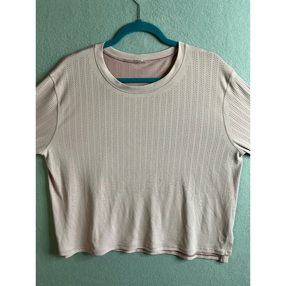 Lululemon Top Women's 1X‎ Swiftly Race Length Perforated Athletic Shirt